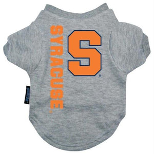 Syracuse Orange Heather Grey Pet T-Shirt - staygoldendoodle.com