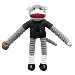 Carolina Panthers Sock Monkey Pet Toy