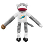 Miami Dolphins Sock Monkey Pet Toy