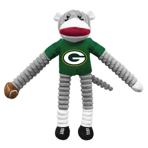 Green Bay Packers Sock Monkey Pet Toy
