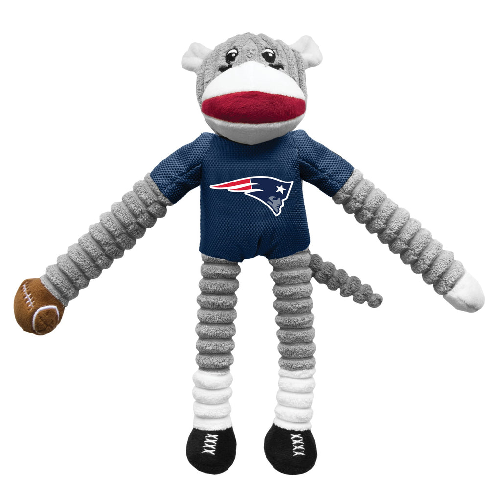 New England Patriots Sock Monkey Pet Toy
