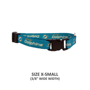 Miami Dolphins Pet Nylon Collar - staygoldendoodle.com