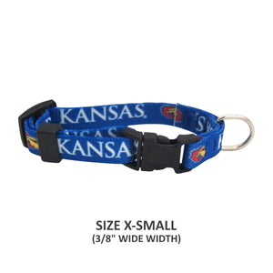 Kansas Jayhawks Pet Nylon Collar - XS