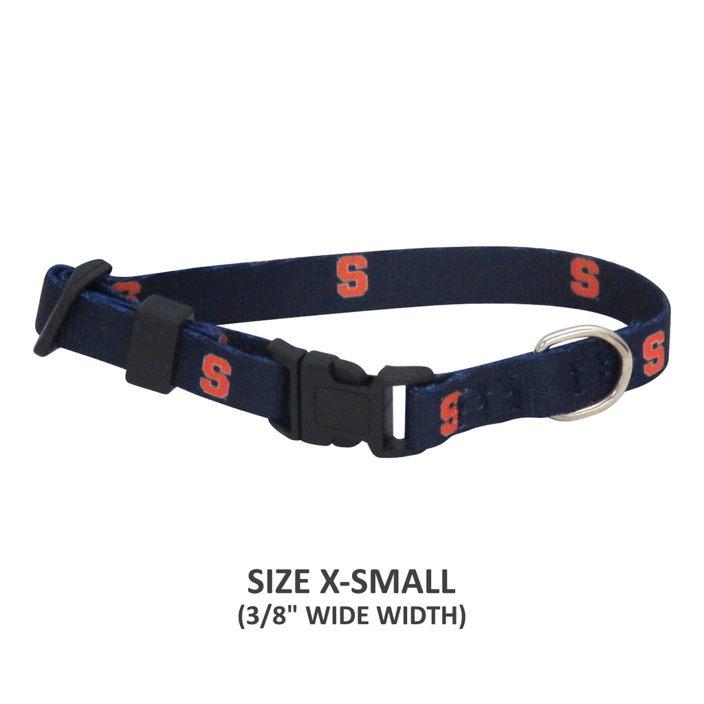 Syracuse Orange Pet Nylon Collar - XS