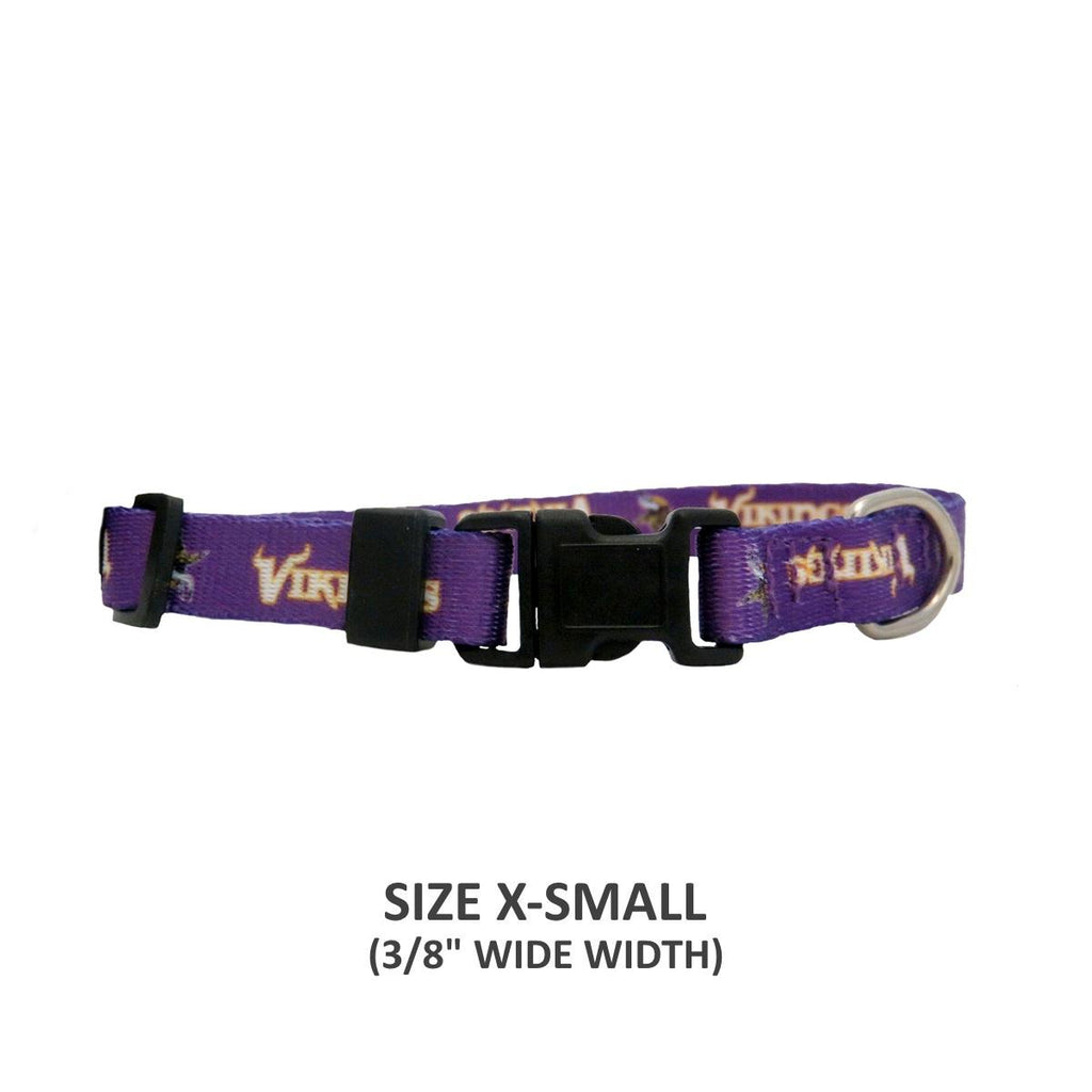Minnesota Vikings Pet Nylon Collar - staygoldendoodle.com