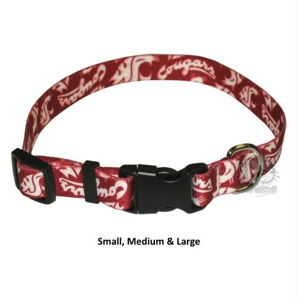 Washington State Cougars Pet Nylon Collar - Small - staygoldendoodle.com