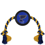 St. Louis Blues Pet Hockey Puck Rope Toy - staygoldendoodle.com