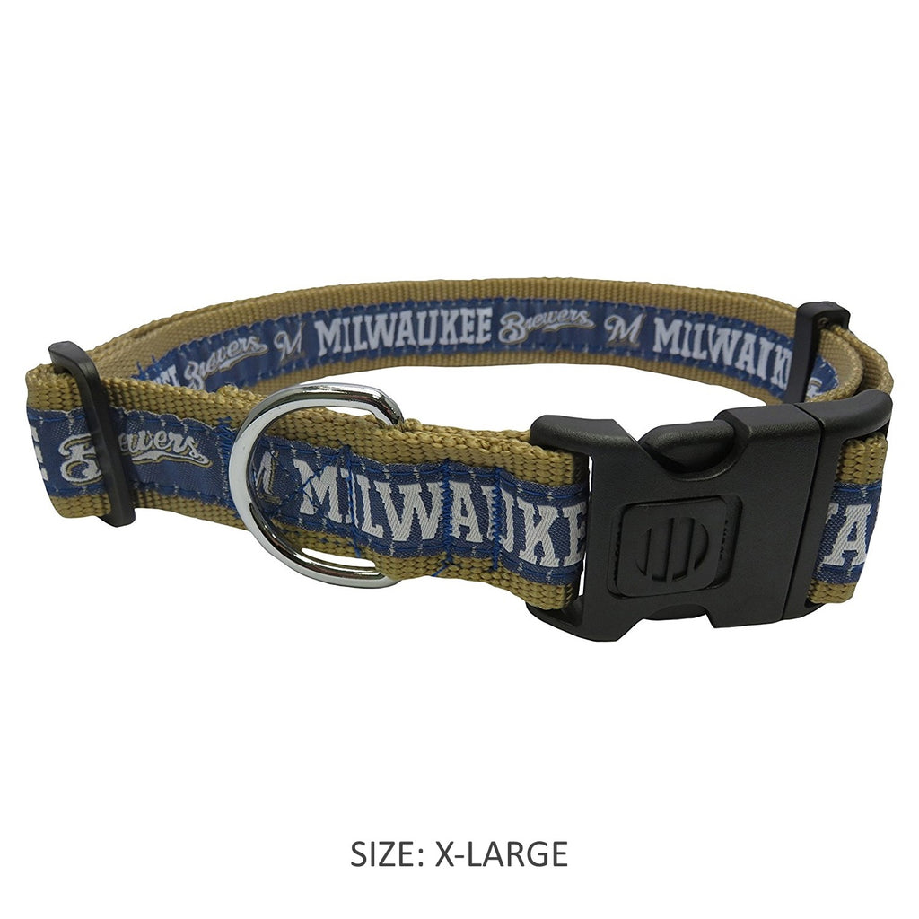 Milwaukee Brewers Pet Collar by Pets First - Small
