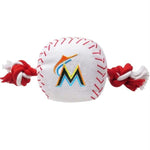 Miami Marlins Nylon Baseball Rope Tug Toy - staygoldendoodle.com
