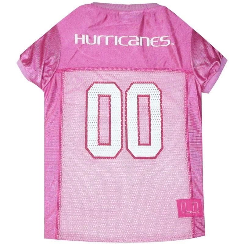 Miami Hurricanes Pink Pet Jersey - staygoldendoodle.com