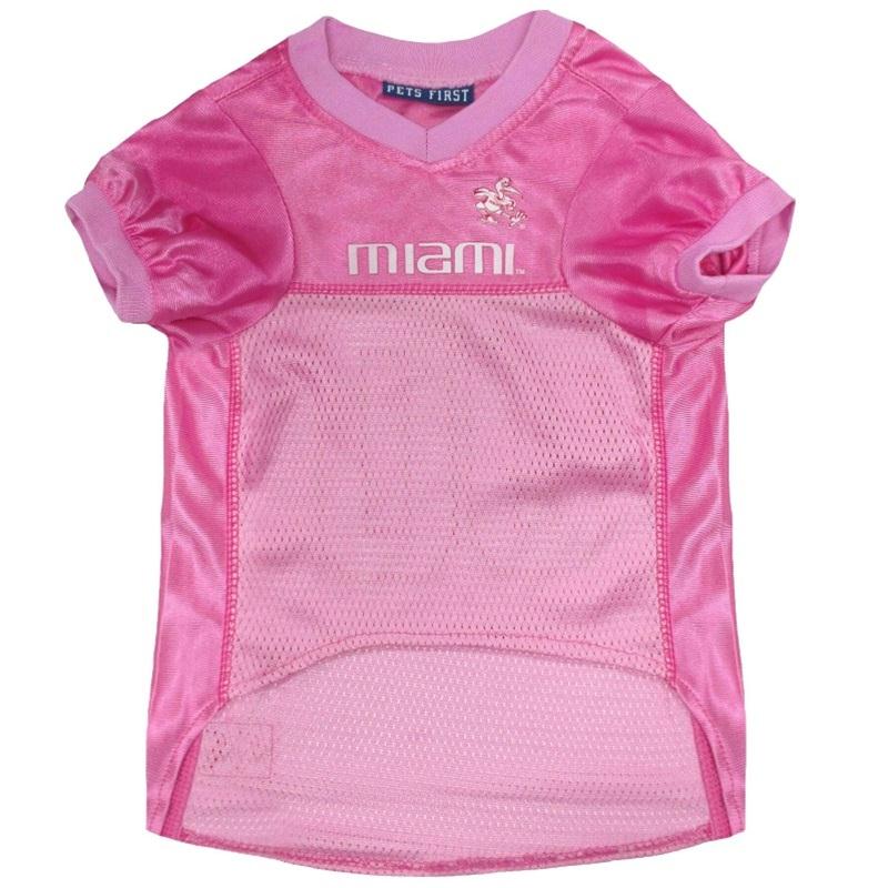 Miami Hurricanes Pink Pet Jersey - staygoldendoodle.com