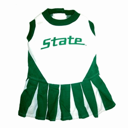Michigan State Cheerleader Dog Dress - staygoldendoodle.com