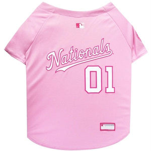 Washington Nationals Pink Pet Jersey - staygoldendoodle.com