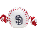 San Diego Padres Nylon Baseball Rope Tug Toy - staygoldendoodle.com