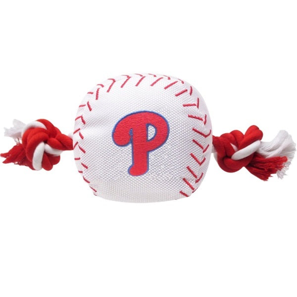 Philadelphia Phillies Nylon Baseball Rope Tug Toy - staygoldendoodle.com