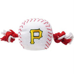Pittsburgh Pirates Nylon Baseball Rope Tug Toy - staygoldendoodle.com
