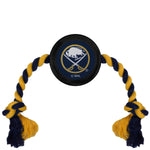 Buffalo Sabres Pet Hockey Puck Rope Toy - staygoldendoodle.com