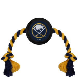 Buffalo Sabres Pet Hockey Puck Rope Toy - staygoldendoodle.com