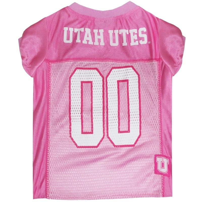 Utah Utes Pink Pet Jersey - staygoldendoodle.com