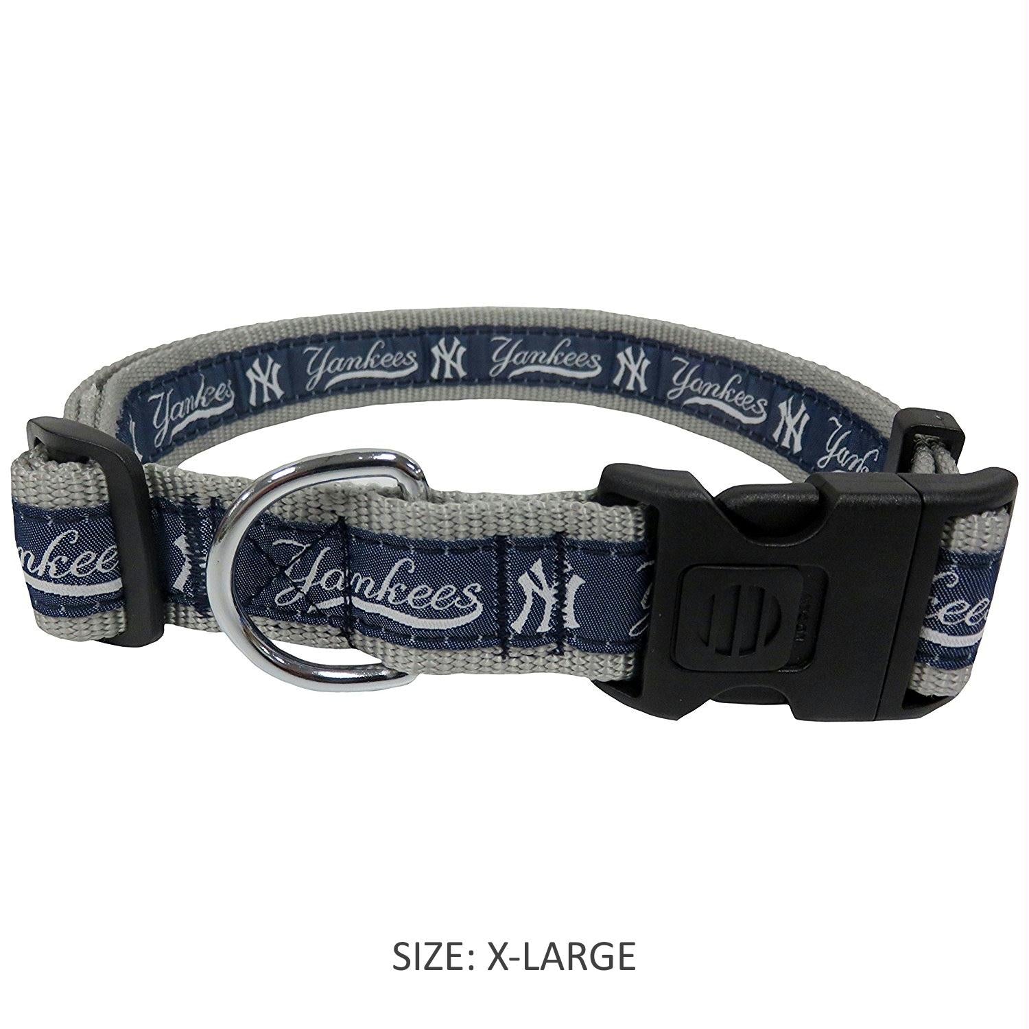 New York Yankees Pet Collar by Pets First - XL - staygoldendoodle.com
