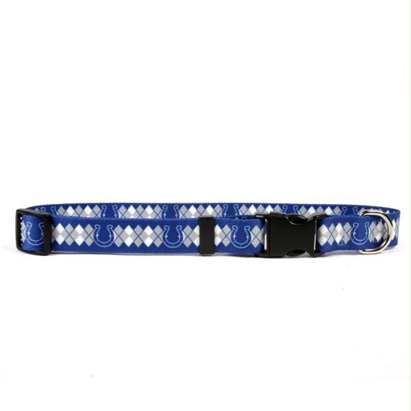 Indianapolis Colts Argyle Nylon Collar - staygoldendoodle.com