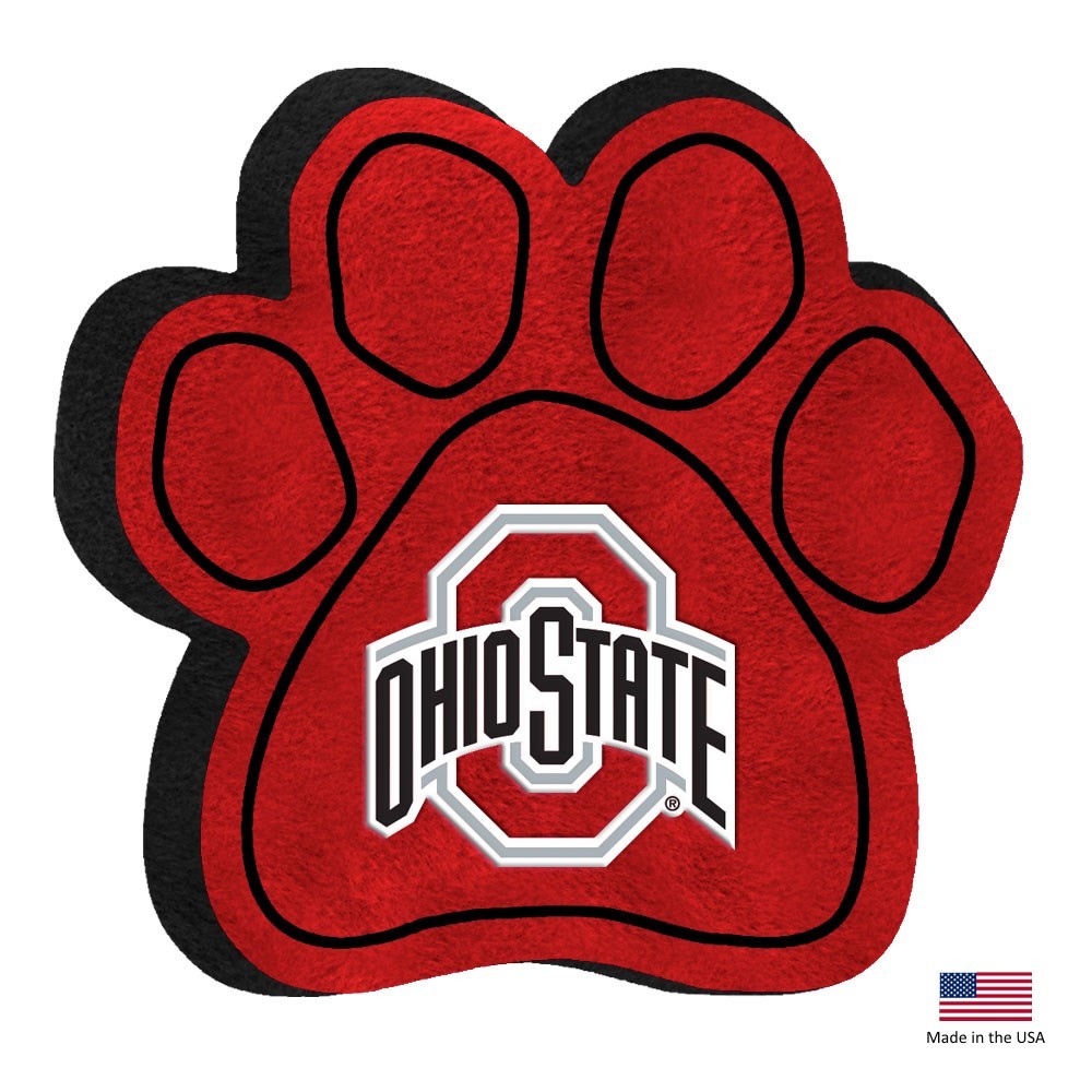 Ohio State Buckeyes Paw Squeak Toy - staygoldendoodle.com