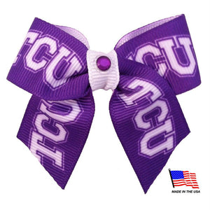 TCU Horned Frogs Pet Hair Bow - staygoldendoodle.com
