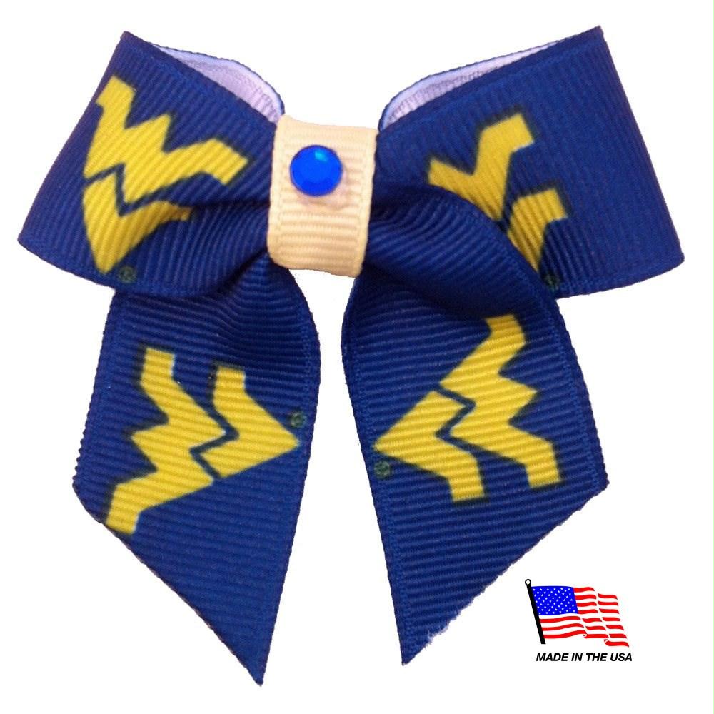 West Virginia Mountaineers Pet Hair Bow - staygoldendoodle.com