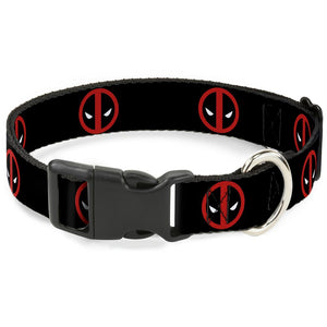 Buckle-Down Deadpool Logo Pet Collar - staygoldendoodle.com