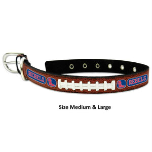 Ole Miss Rebels Classic Leather Football Collar - staygoldendoodle.com