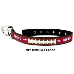 Virginia Tech Hokies Classic Leather Football Collar - staygoldendoodle.com