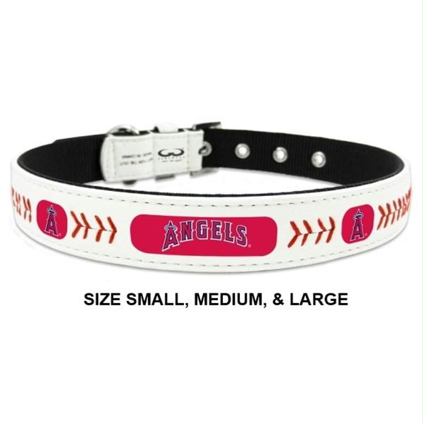 Los Angeles Angels Classic Leather Baseball Collar - staygoldendoodle.com