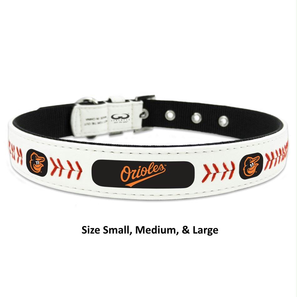 Baltimore Orioles Classic Leather Baseball Collar - staygoldendoodle.com
