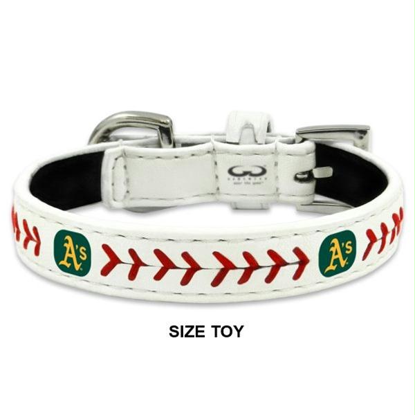 Oakland A's Classic Leather Baseball Collar - staygoldendoodle.com