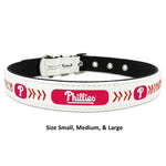 Philadelphia Phillies Classic Leather Baseball Collar - staygoldendoodle.com