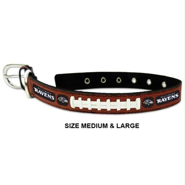 Baltimore Ravens Classic Leather Football Collar - staygoldendoodle.com