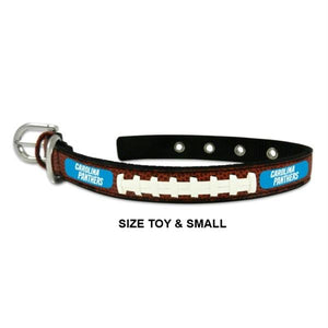 Carolina Panthers Classic Leather Football Collar - staygoldendoodle.com