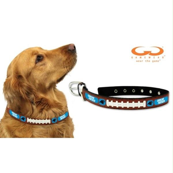 Carolina Panthers Classic Leather Football Collar - staygoldendoodle.com