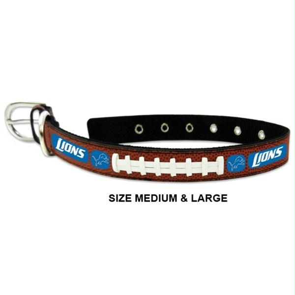 Detroit Lions Classic Leather Football Collar - staygoldendoodle.com