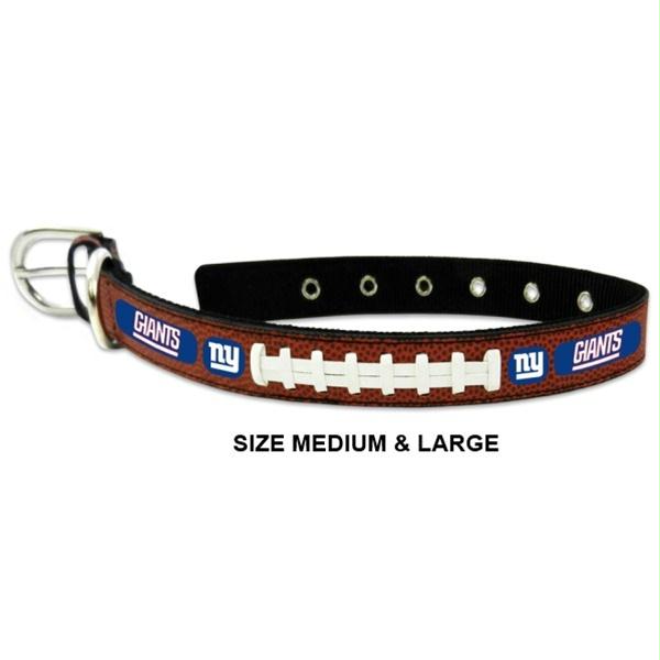 New York Giants Classic Leather Football Collar - staygoldendoodle.com