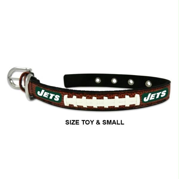New York Jets Classic Leather Football Collar - staygoldendoodle.com