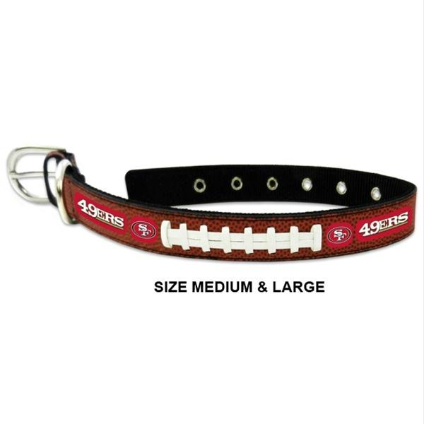San Francisco 49ers Classic Leather Football Collar - staygoldendoodle.com