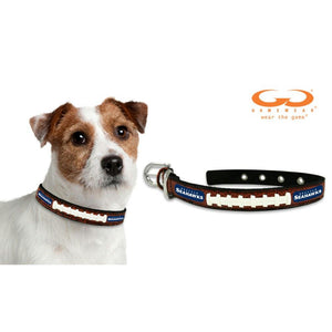 Seattle Seahawks Classic Leather Football Collar - staygoldendoodle.com
