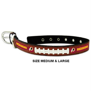 Washington Redskins Classic Leather Football Collar - staygoldendoodle.com