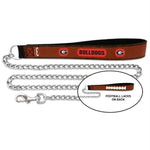 Georgia Bulldogs Football Leather and Chain Leash - staygoldendoodle.com