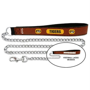 Missouri Tigers Football Leather and Chain Leash - staygoldendoodle.com
