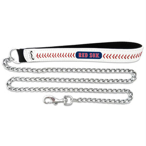 Boston Red Sox Leather Baseball Seam Leash - staygoldendoodle.com
