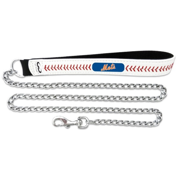 New York Mets Leather Baseball Seam Leash - staygoldendoodle.com