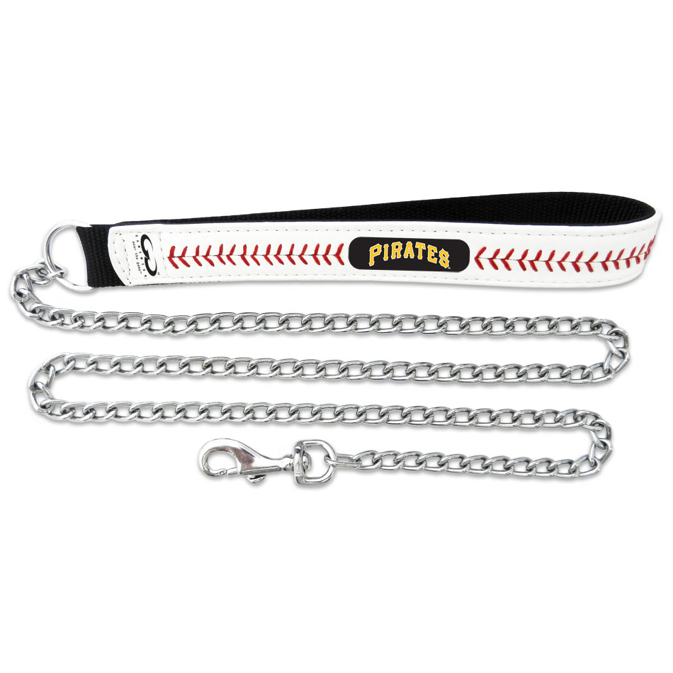 Pittsburgh Pirates Leather Baseball Seam Leash - staygoldendoodle.com