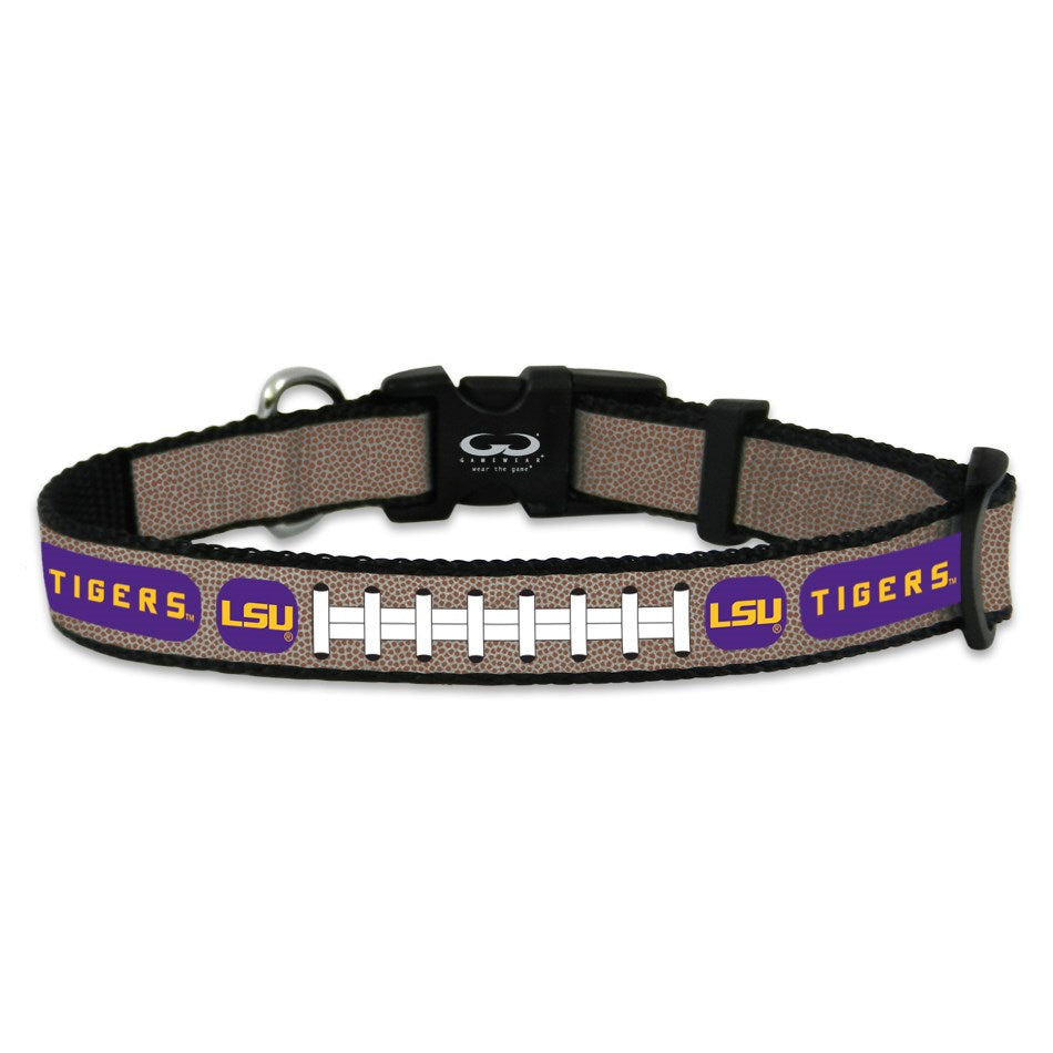 LSU Tigers Reflective Football Pet Collar - staygoldendoodle.com